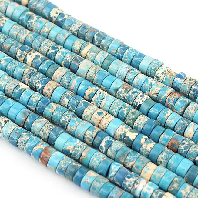 Jewelry Making Stones - Naturalne koraliki z turkusu Emperor Stone,