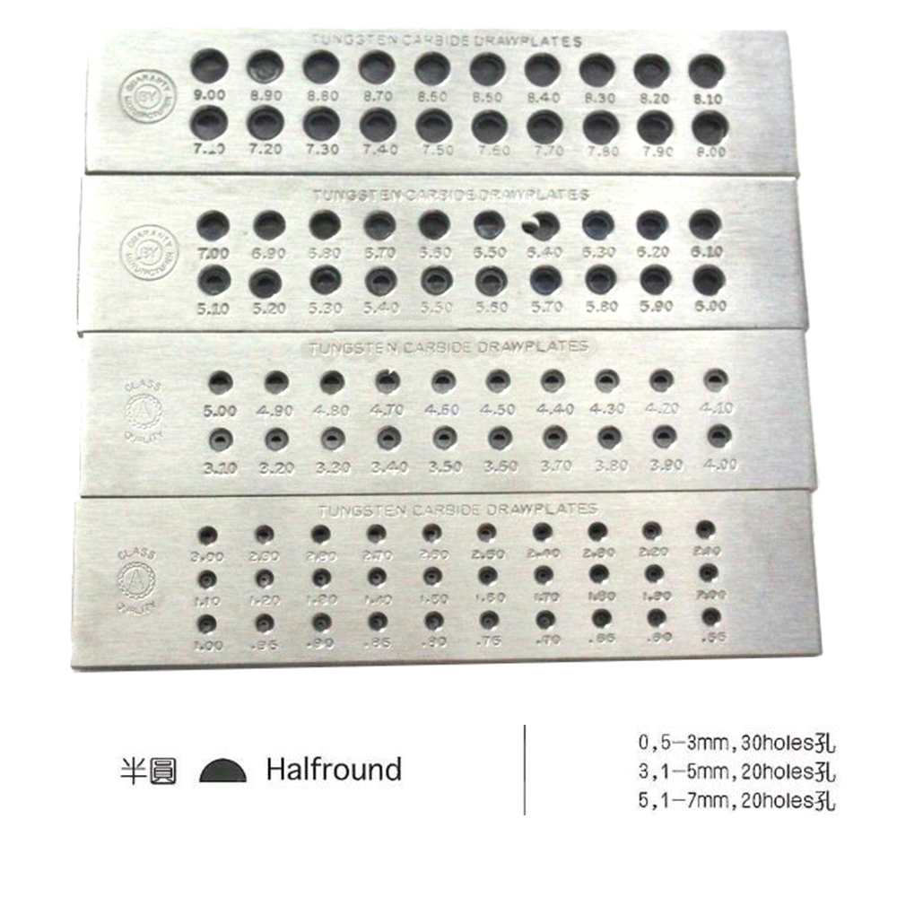 Jewelry Making Drawing - Półokrągłe płytki z węglika wolframu jubilerzy