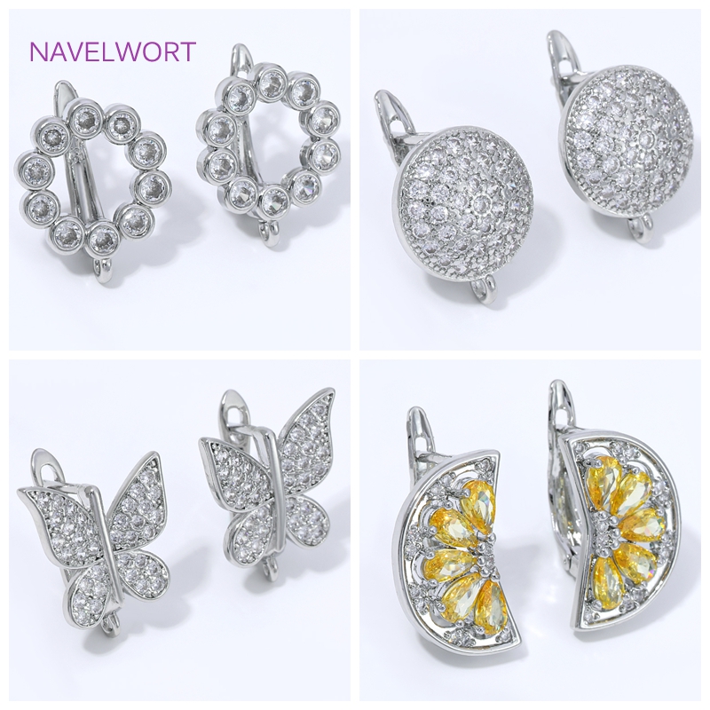 Jewelry Making Kit - Pozłacane 18-karatowym złotem kolczyki w kształcie