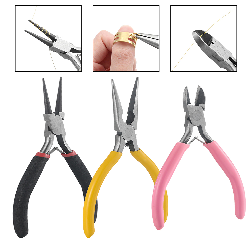 Jewelry Making Round Nose Pliers - 3 sztuki / zestaw 3 stylów