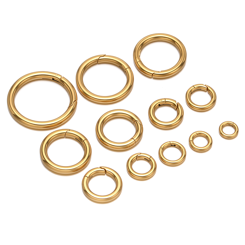 2 szt./partia Okrągłe karabińc – Jewelry Making Gold recenzja i cena