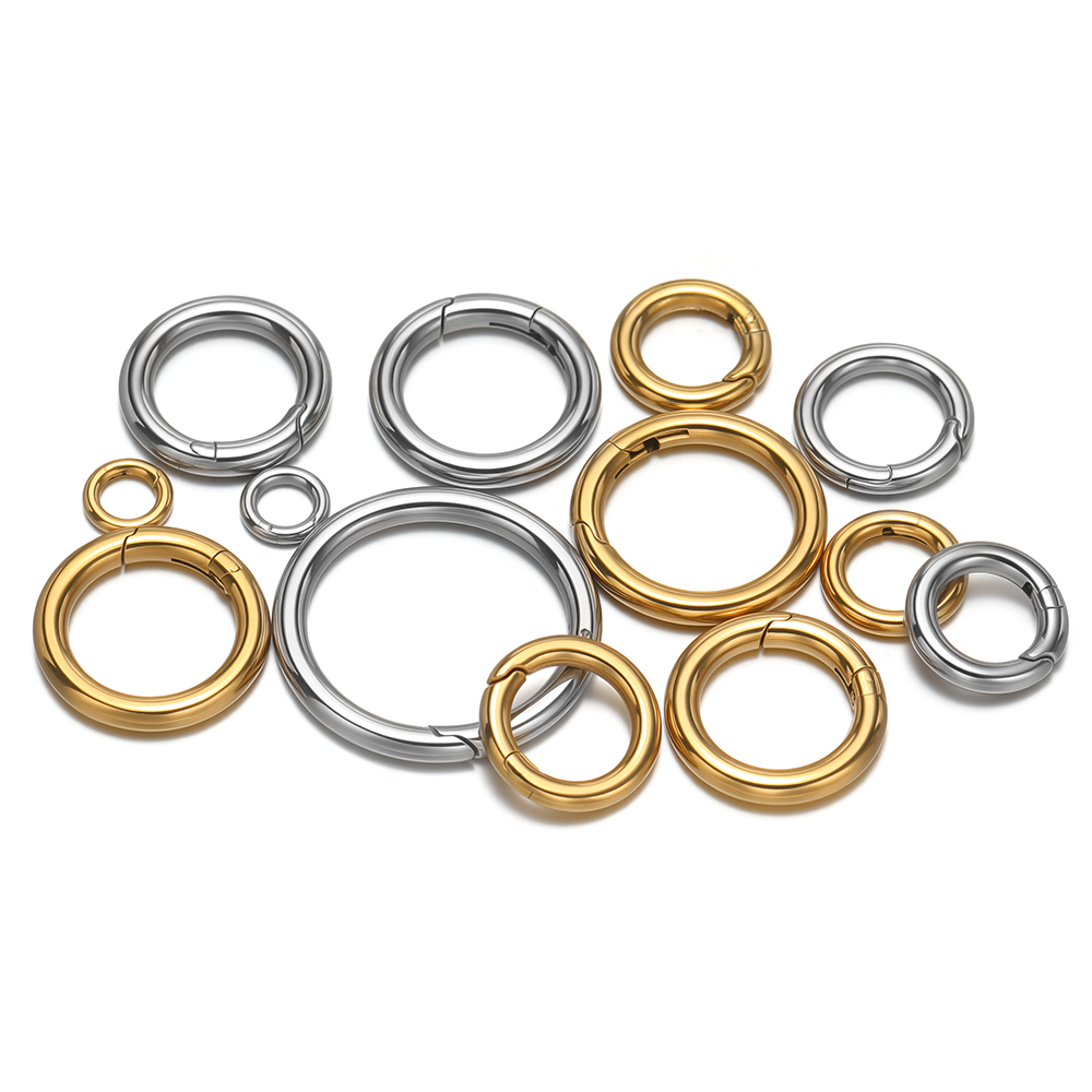 2 szt./partia Okrągłe karabińc – Jewelry Making Gold recenzja i cena